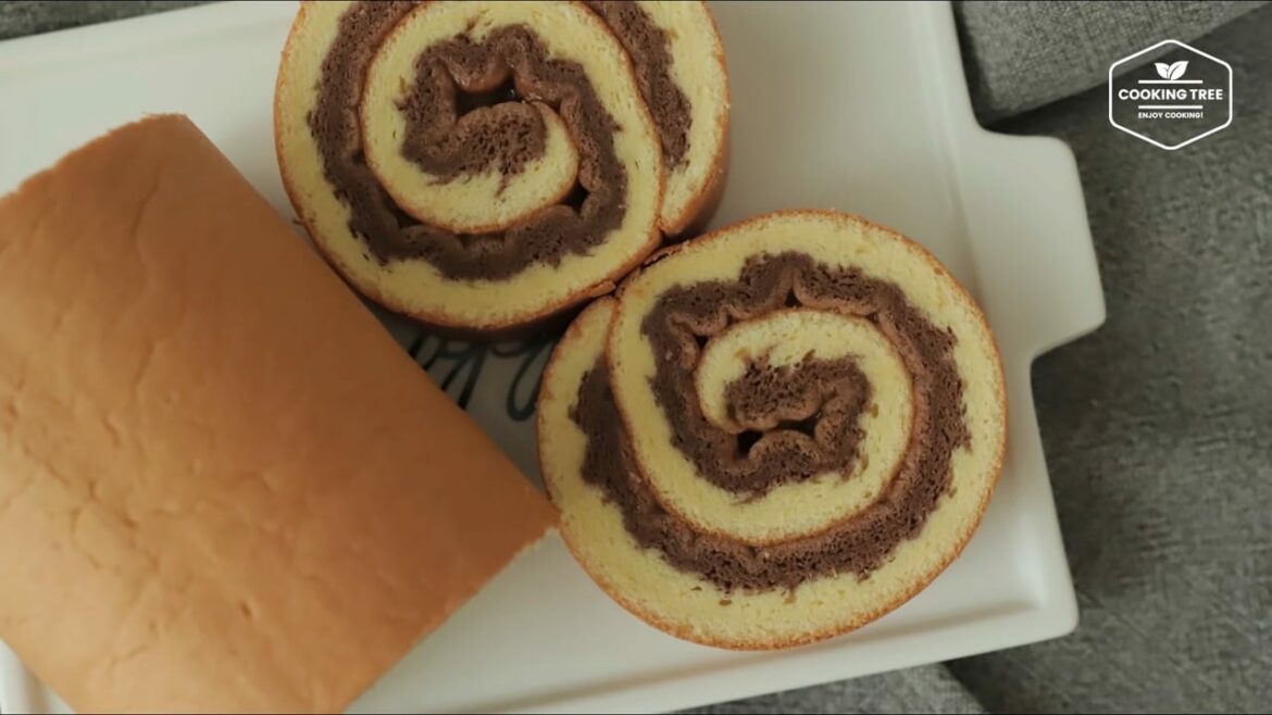 Schokoladen-Vanille-Biskuit-Kuchen