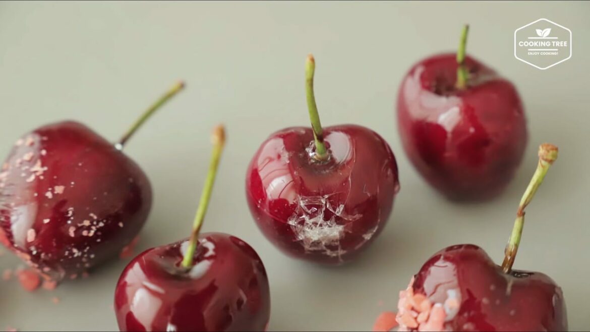 Cherry Tanghulu mit knallenden Süßigkeiten