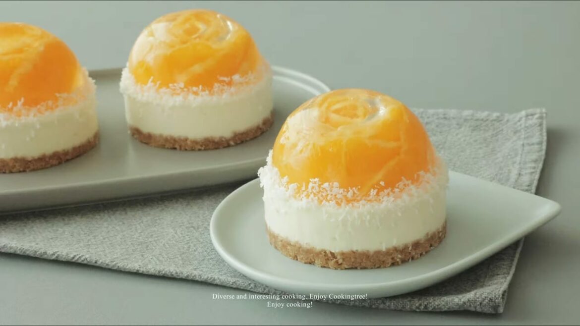 Orangenblütengelee-Käsekuchen