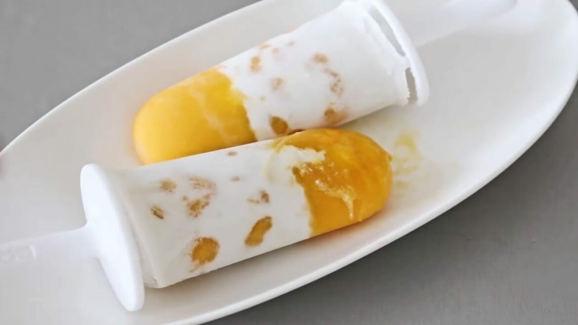 Mango-Eis am Stiel
