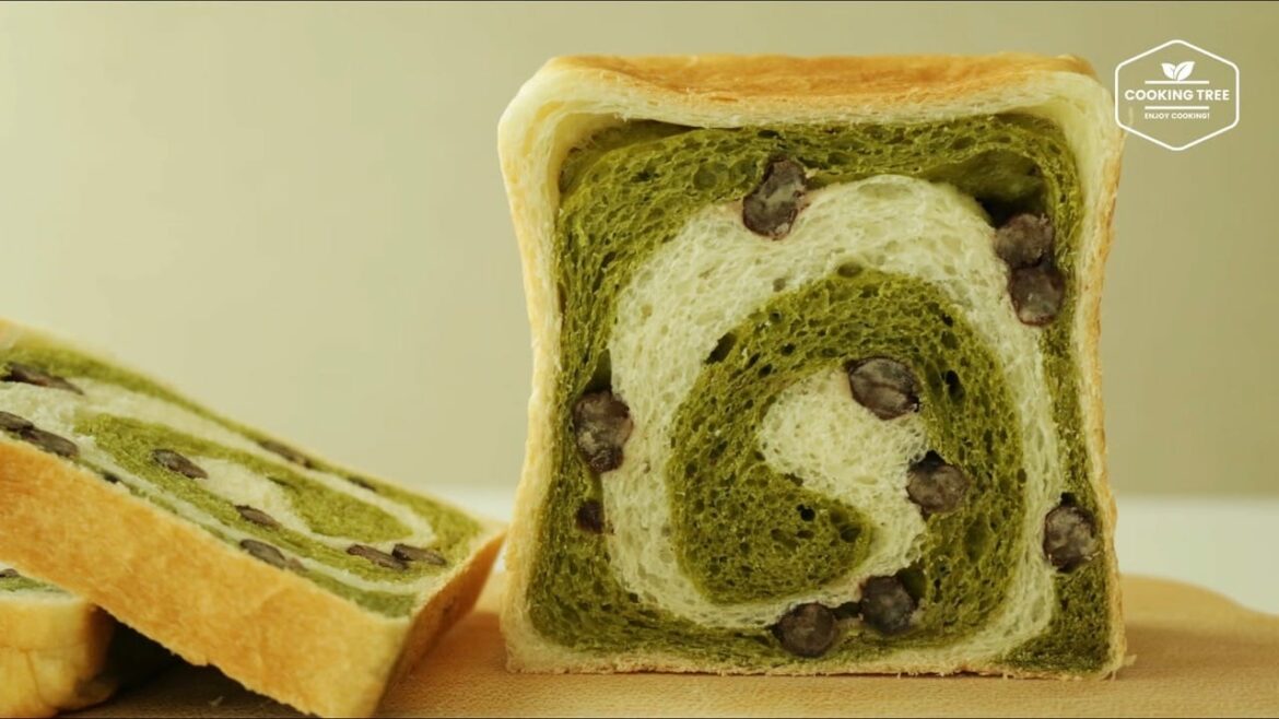 Grüntee-Marmorwürfel-Brot (Matcha-Brot)