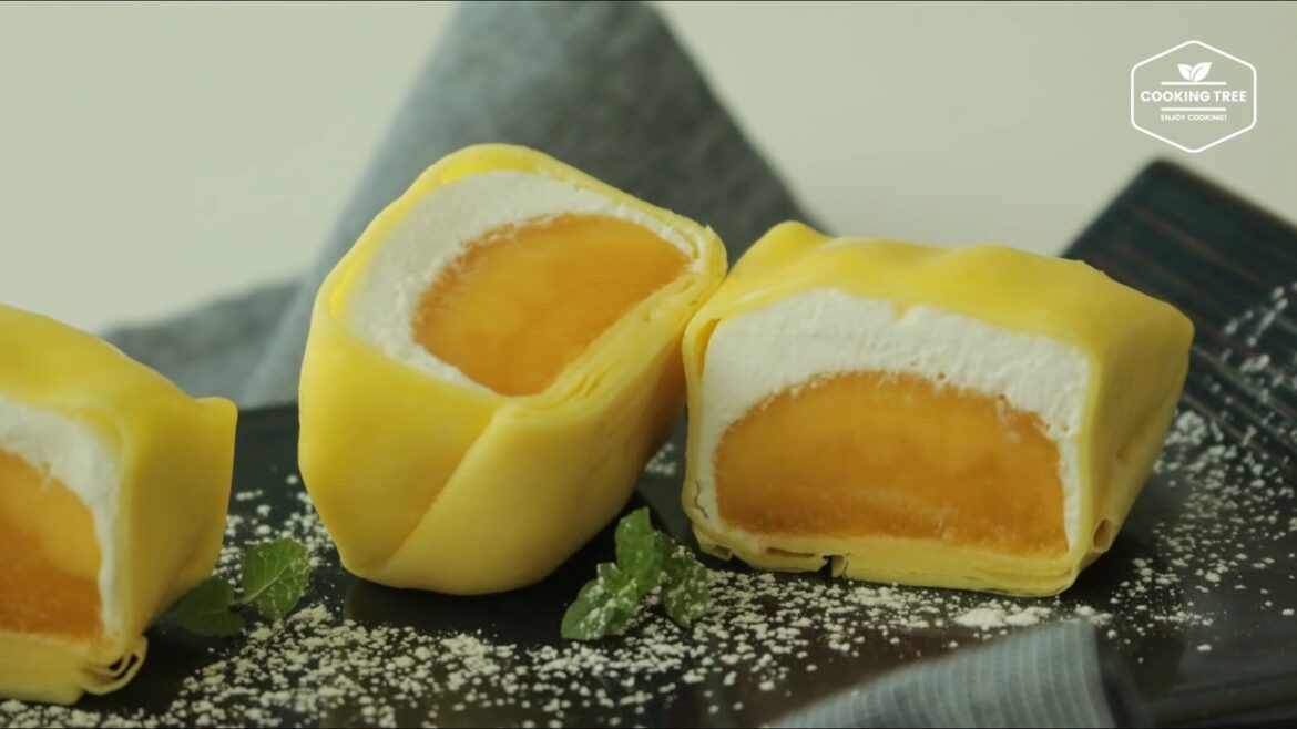 Mango-Pfannkuchen nach Hongkonger Art (Mango-Crêpe)