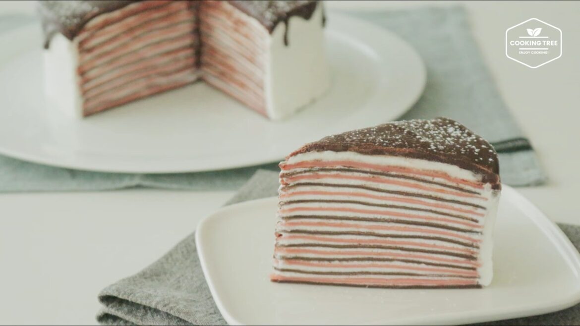 Schokoladen-Erdbeer-Crêpe-Torte