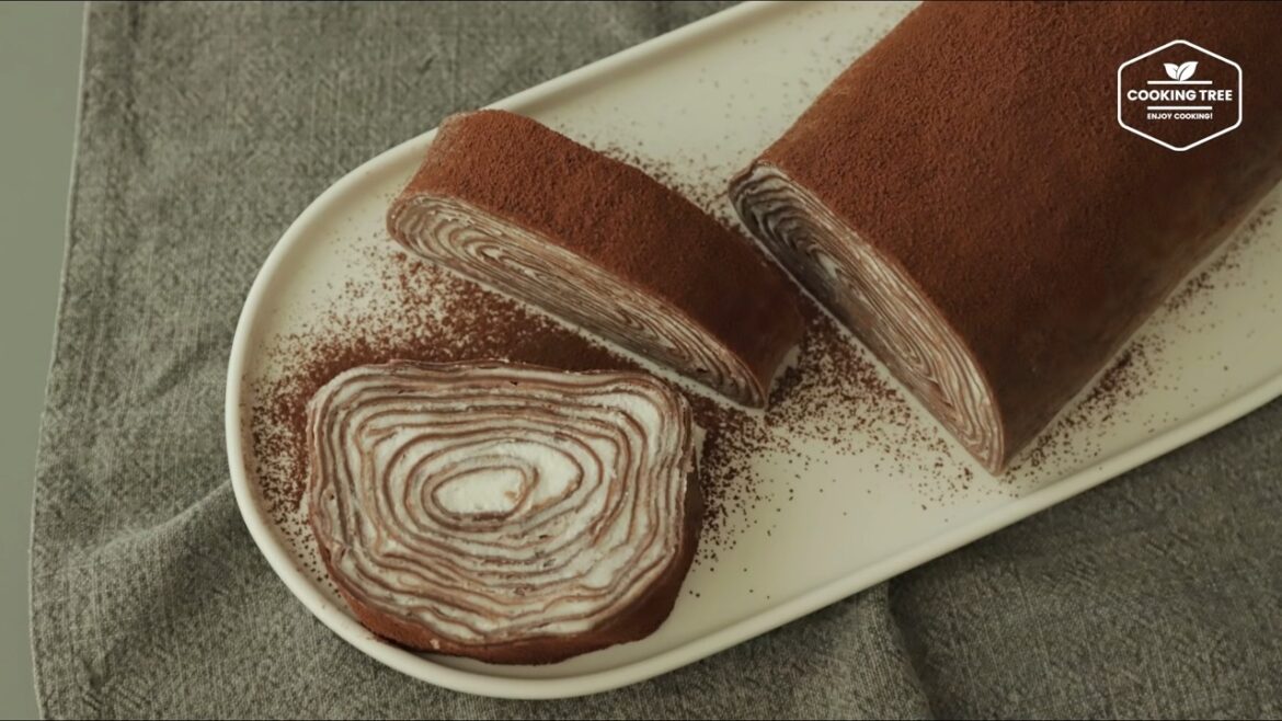 Schoko-Crepe-Roll-Kuchen