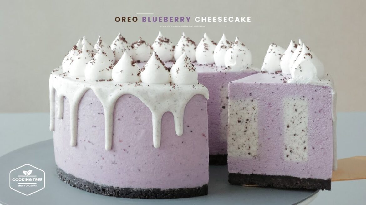 Oreo-Blaubeer-Käsekuchen