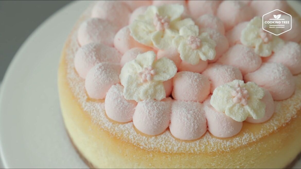Rezept für Kirschblüten-Soufflé-Käsekuchen Kirschblüten-Soufflé-Käsekuchen