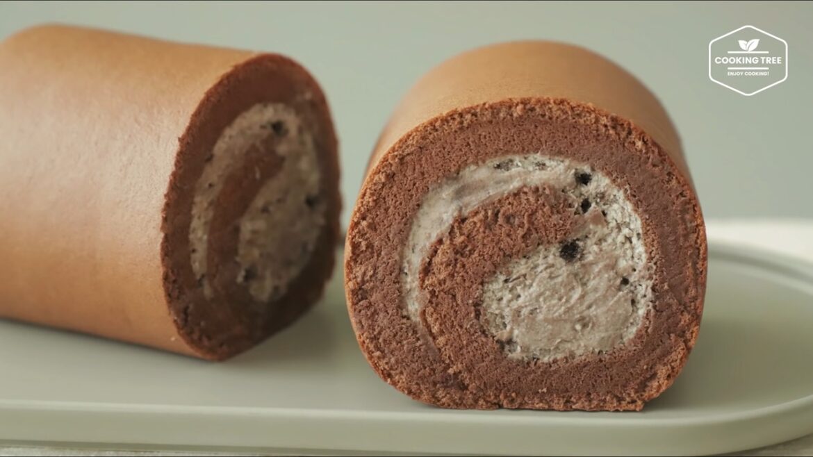 Oreo-Schokoladen-Rollkuchen
