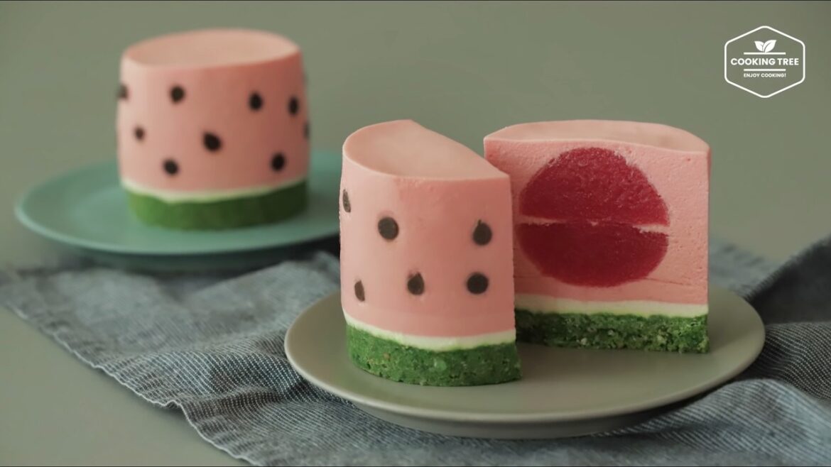 Wassermelonen-Käsekuchen ohne Backen