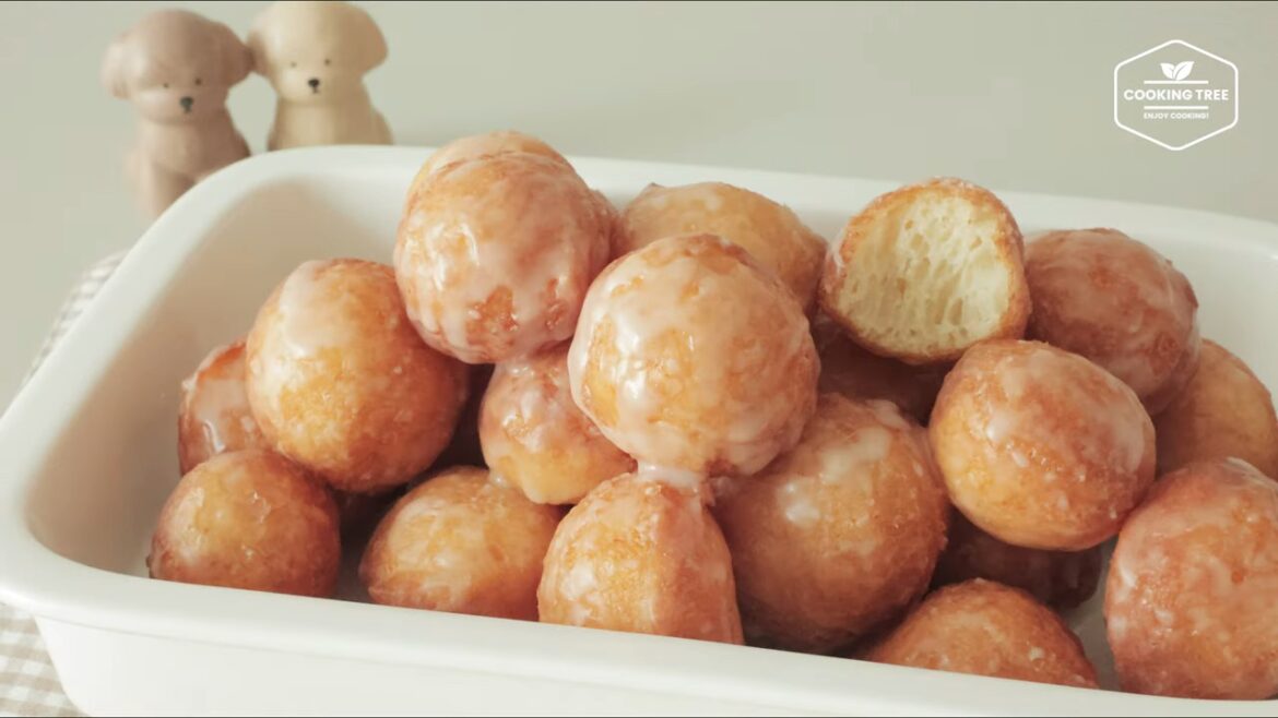 Easy Mini glasierte Donuts müssen nicht geknetet werden